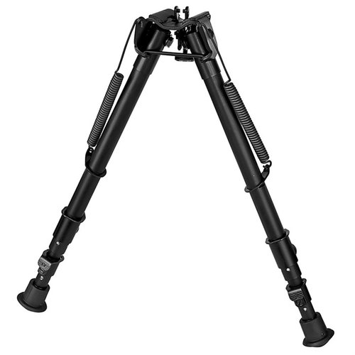 HARRIS 1A2-25 BIPOD er ultralett (18 oz), justerbar fra 12" til 25", med solid base og tre-delt benkonstruksjon for stabil skyting i liggende posisjon.