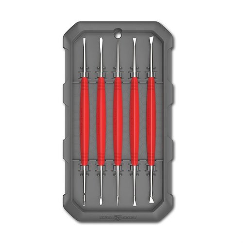 Accu-Grip Steel Picks gir deg ergonomiske, rustfrie verktøy med spesialdesignede spisser for effektiv rengjøring av karbonoppbygging på våpen.