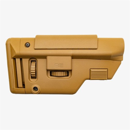 B5 Systems Collapsible Precision Stock (CPS) Long tilbyr justerbar kinnstøtte, solid konstruksjon, og passer til Mil-Spec karabin mottakere med M-LOK® festepunkter.