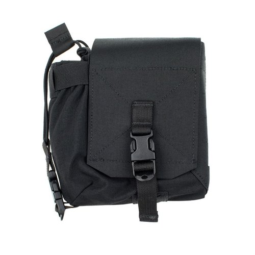 Mutant Pouch er en allsidig oppbevaringsløsning med to rom, dobbel lukking, og plass til radio, magasiner og tilbehør, perfekt for MOLLE-systemer.