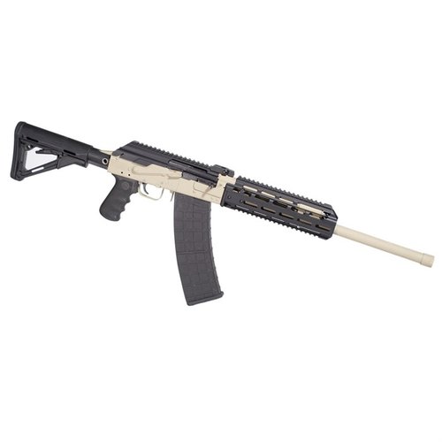 SAIGA 12 GEN-3 Dog LegTM scope rail gir deg rask målsøkning og stabil montering, med beskyttelse mot varme og mulighet for lengre kikkertsikter.