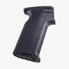 MOE-K2 AK Grip gir en mer vertikal grep vinkel for bedre komfort og kontroll, med aggressiv TSP tekstur og mulighet for lagringskjerner.