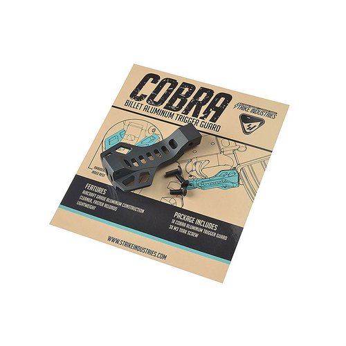 Cobra Billet Aluminum Trigger Guard gir sikkerhet med en finger hvile, raskere magasinlading og er laget av lett, flykvalitets aluminium for optimal ytelse.