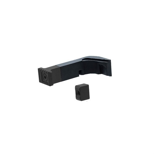 Strike Industries Mag Release til GLOCK Gen 1-3 har byttbare knapper, aggressiv tekstur for bedre grep, og en hybriddesign i aluminium og polymer for holdbarhet.