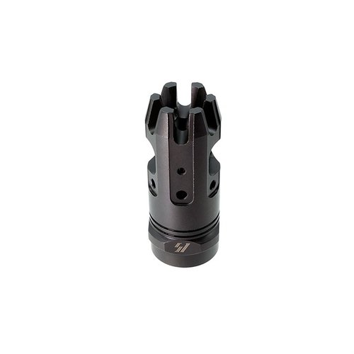 Strike Industries Mini King Comp for .223/5.56 gir deg redusert rekyl, raskere oppfølgingsskudd og er laget av presisjonsbearbeidet 416 rustfritt stål.