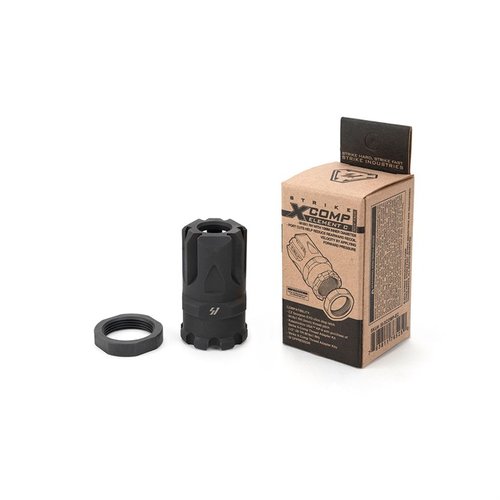 Strike X-Comp Element C er en effektiv muzzle brake for CZ Scorpion EVO, reduserer rekyl og passer til flere kalibre med enkel installasjon.