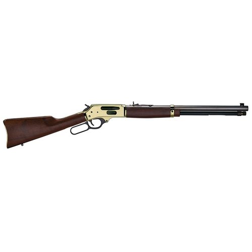 .30-30 Winchester riflen fra Henry Repeating Arms har en 20" oktagonløp, fem skudds magasin og en elegant messingreceiver, perfekt for hjortejakt.