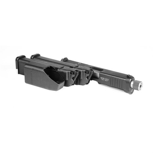 Konverter din Glock 19/23 Gen 5 til 22lr for rimelig trening, med to 15-runders magasiner, 4,5" gjengestang og tilpasset for rødpunktsikter.