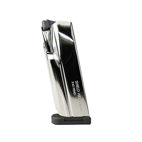 S15 9MM LUGER magasin for Glock 43X/48 gir 15 runder kapasitet i samme lengde som OEM 10 runder, laget av stål med høy korrosjonsmotstand.