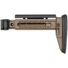 AK ALPHA SERIES FOLDING STOCK tilbyr justerbar kinnstøtte, solid sammenleggbare mekanisme, og 3 QD slyngetilkoblinger for allsidig bruk.