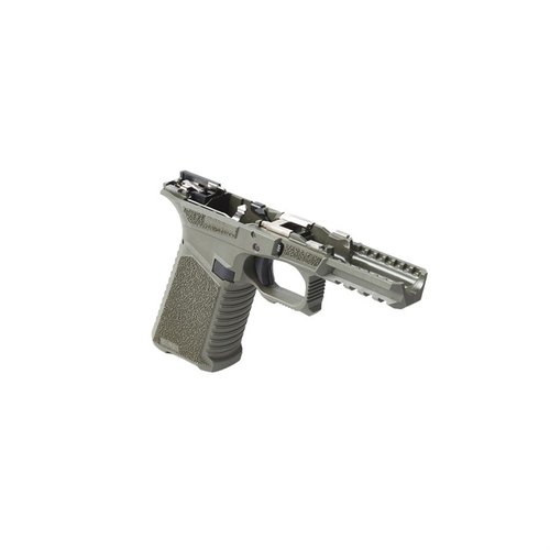 SCT 17 ramme er fullt samlet med avansert ergonomi, aggressive teksturer, Picatinny-skinne og kompatibilitet med Glock Gen 3, klar for bygging med optimal ytelse.