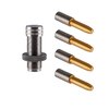 SINCLAIR TiN Coated Turning Mandrel Kit gir økt motstand mot slitasje og bedre smøring, perfekt for presisjonsarbeid som nakkedreiing og justering av nakkespenning.