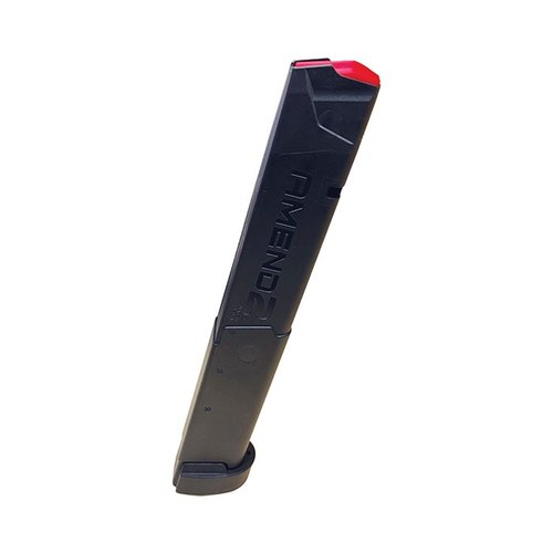Amend2® A2-320 magasin for Sig Sauer P320, laget av slitesterk polymer, tilgjengelig i 15, 17 eller 32 runder, med unik baseplate og kraftig fjær.