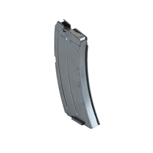 Erstatningsmagasin for Remington 511/513 i 22 Long Rifle, tilgjengelig i 5 eller 10 skudd, laget av stål for langvarig bruk og pålitelighet.