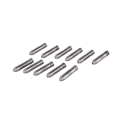 FORSTER .223 Headspace Gauge 11-Piece Set gir presise målinger av hodeplass, med 11 gauge i 0.001 tommers intervaller for optimal sikkerhet og ytelse.