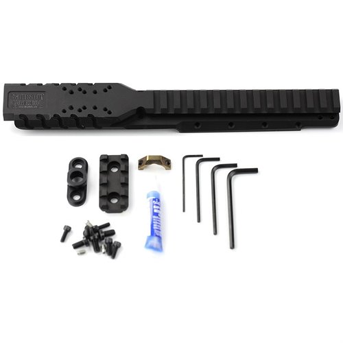 Hannibal Rail gir deg en presis optikkmontering for Ruger Mini-14 og Mini Thirty, med integrert Picatinny-skinne for ekstra tilbehør og taktisk utseende.