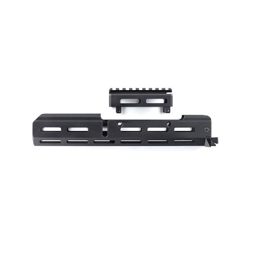 Samson Mfg K-rail for AK-47 har enkel installasjon, 5-sidig M-LOK®, justerbart design og ekstra lengde for bedre håndbeskyttelse og tilbehørsmuligheter.