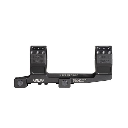 Geissele Super Precision® Zero Compromise Scope Mount gir ekstrem holdbarhet, 20 MOA kant, perfekt øyeavstand og 1400 lbs klemkraft for presisjonsskyting.