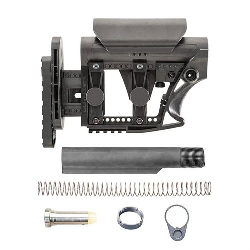 MBA-3 justerbar rifle buttstock med 3-Axis Buttplate, Mil-Spec buffer tube og modulær design for tilpasning, perfekt for .308/7.62 AR.