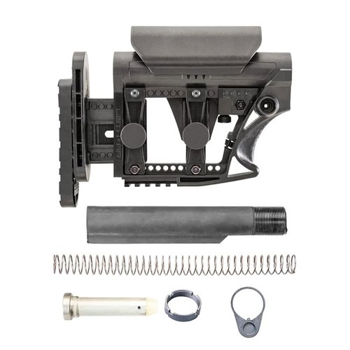 MBA-3 justerbar rifle buttstock tilbyr en lettvektsløsning med 3-aksers justering, Mil-Spec buffer tube og flere festepunkter for slynge.