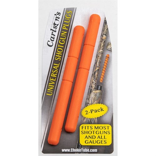 Carlsons universelle shotgun plug reduserer kapasiteten fra 4 til 2 skudd, kan trimmes for tilpasning og er enkel å bruke med hagesaks eller sag.