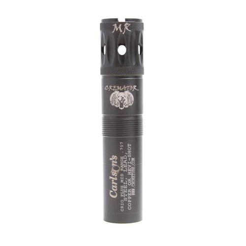 Carlsons Cremator® Choke Tubes med Triple Shot Technology (TST) gir jevnere overgang, mindre pellet deformasjon og tettere mønstre for effektiv jakt på vannfugl.