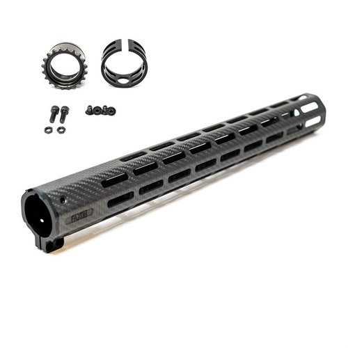 Faxon Firearms Streamline Carbon Fiber Handguard er lett, sterkere enn aluminium, har 8 M-LOK spor og gir utmerket stabilitet og varmebeskyttelse.