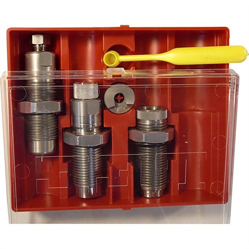 .260 Remington PACESETTER 3-die sett inkluderer Full Length Sizing Die, Bullet Seating Die, Factory Crimp Die og mer, passer til alle 7/8"-14 presses.
