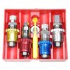 Lee Handgun Breech Lock Carbide 4-Die Set tilbyr alt du trenger for presis omforming av .38 SPC/357 MAG med inkludert Universal Shell Holder og ladedata.