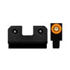 R3D Night Sights for Kimber K6 revolver gir optimal synlighet med tritium og Ember Glow Dot-teknologi, perfekt for både lys og mørke forhold.