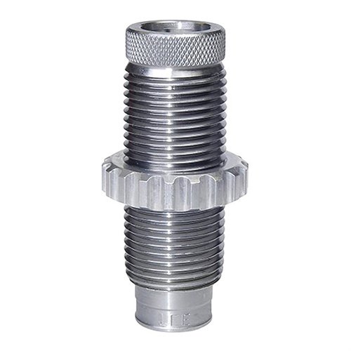 Lee Factory Crimp Die gir en fast krimp som forbedrer presisjon og reduserer hastighetsvariasjon, passer til alle 7/8"-14 omlastingspresser.