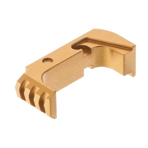 Tyrant Designs Extended Magazine Release for Glock 43X/48 gir raskere og tryggere magutløsning, med ergonomisk design og tekstur for bedre grep.