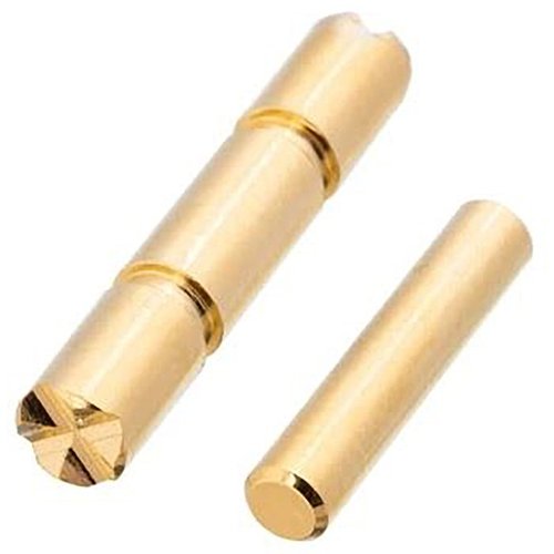 Oppgrader din Glock 43X/48 med Tyrant Designs takedown pins i rustfritt stål, tilgjengelig i svart krom eller gull, for bedre ytelse og holdbarhet.