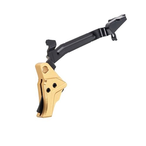 Tyrant CNCs I.T.T.S. trigger gir 15% redusert take up, 30% kraftfjær for raskere reset og er en direkte drop-in erstatning for Glock G3/G4.