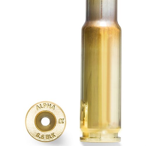 8.6mm Blackout rifle brass fra Alpha Munitions tilbyr optimalisert holdbarhet og ytelse, med mulighet for både supersonisk og subsonisk skyting.