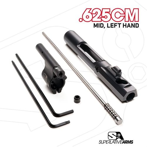 Superlative Arms AR-15 justerbart gassystem reduserer slitasje og rekyl, gir raskere oppfølgingsskudd og renere drift med sitt unike Bleed Off® design.