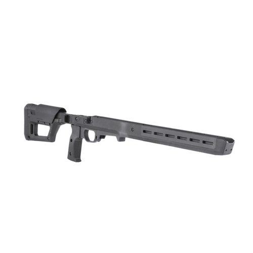 PRO 700 LITE fra MAGPUL veier kun 4,5 lbs, har justerbar høyde og LOP, ambidextrous sling-fester og M-LOK spor for tilpasning av tilbehør.