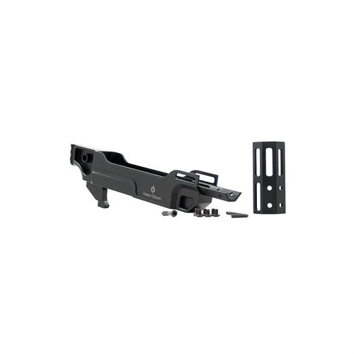 Oppdag Vendetta™ chassiset i lett aluminium med M-LOK® rail, kompatibelt med AR-grip og Ruger® 10/22®, for uovertruffen ytelse og tilpasning.