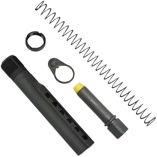 K-SPEC AR-15 PCC Carbine Buffer Tube Kit gir overlegen recoil-mitigation med innovativt design, flatwire fjær og stålbuffer for jevnere skyting.