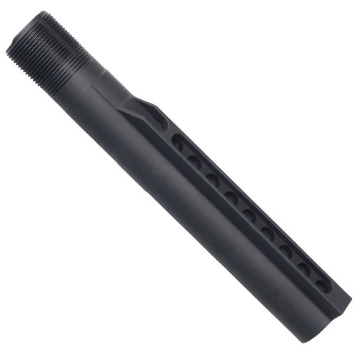 KAK Industry A5-buffer tube gir 9 justerbare posisjoner for lengre trekk og bedre tilpasning, laget i USA, kompatibel med AR-mil-spec lowers.