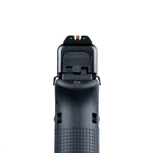 AmeriGlo Agent Tritium natt-sikter for Glock gir forbedret synlighet og raskere sikteopplevelse i alle lysforhold, perfekt for daglig bruk av politi.