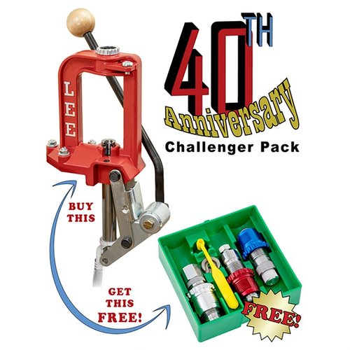 Challenger III feirer 40 år med ergonomisk design, Breech Lock Quick Change Die System, og inkluderer gratis 3-die sett for enkel og effektiv omlading.