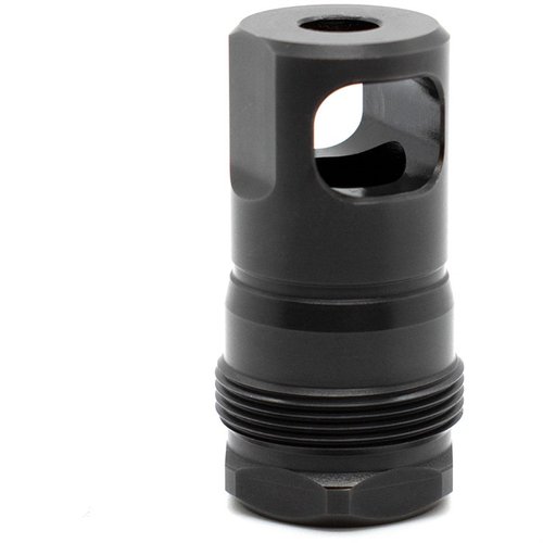 SPB Muzzle Brake med svart nitride-finish gir en tett forsegling, er kompatibel med Atlas og Plan B monteringer, og inkluderer shims (unntatt SR25/M110).