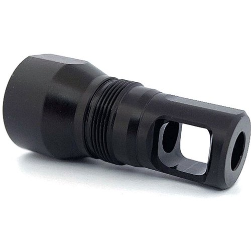 BLYAT Muzzle Brakes tilbyr en svart nitride-finish, er kompatibel med Atlas-adaptere, og løser vanlige AK-alinjeringsproblemer med 24 og 26mm gjenger.