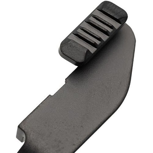 Tyrant CNC Extended Slide Release for Springfield Hellcat gir en større overflate for enkel betjening, laget av slitesterk rustfritt stål og laser sveist for ekstra styrke.