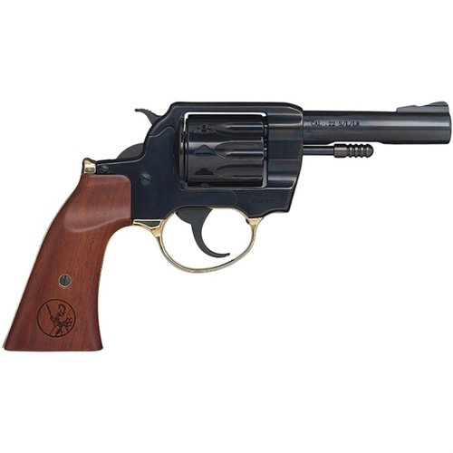 BIG BOY 22 Long Rifle Revolver er en klassisk dobbeltvirkende revolver med 10 skudd kapasitet, 4" løp og vakker amerikansk valnøtt grep.