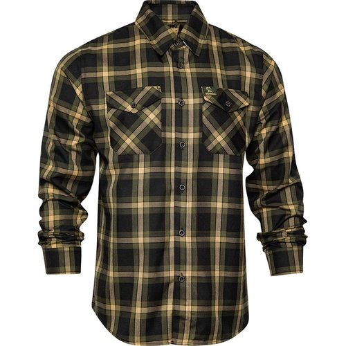 BROWNELLS PATERSON MEN’S FLANNEL: Komfortabel passform, D-Tech™-blanding mot krymping, skjulte krageknapper, mikrofiberklut, enkel vedlikehold.