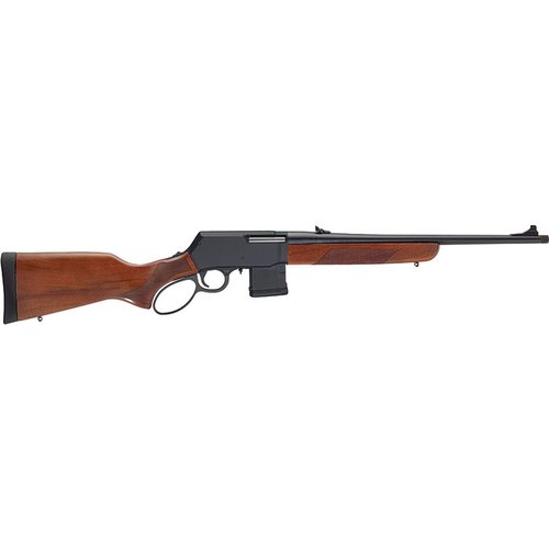 LASR 5.56 NATO/223 REMINGTON lever action rifle med patentert mekanisme, justerbar avtrekker, 10-skudds PMAG, og valnøttstokk for ultimat presisjon og pålitelighet.