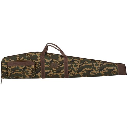 RAWHIDE CLASSIC Rifle Case kombinerer slitesterk vokset bomullscanvas, antikk messingglidelås og tykk skumpolstring for maksimal beskyttelse og stil.