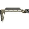 Minimalistic Side Folding Stock fra Midwest Industries tilbyr en robust design med 5 QD sling festepunkter, komfortabel polymer kinnstøtte og gummiert bakstykke.